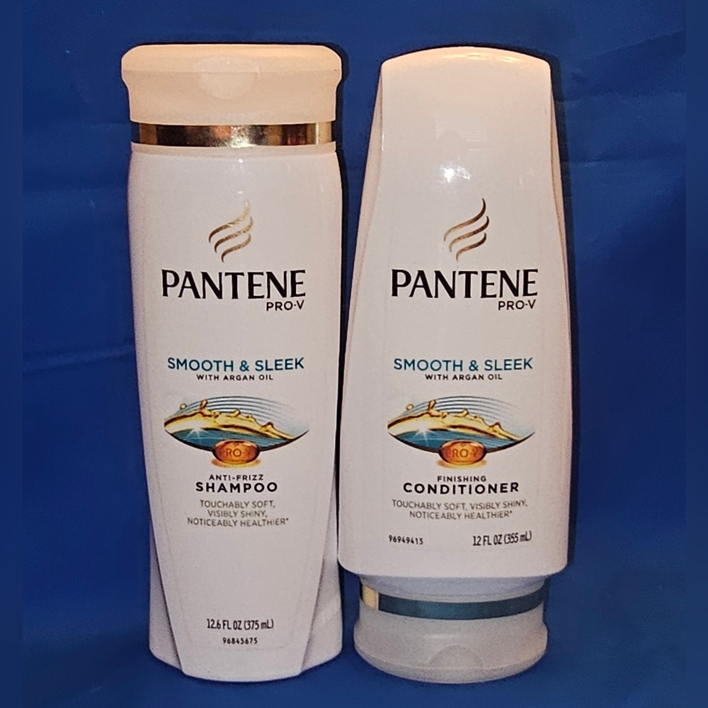 Pantene Pro-V Smooth & Sleek Shampoo Conditioner Duo 12.6oz Original NEW 2 Pack